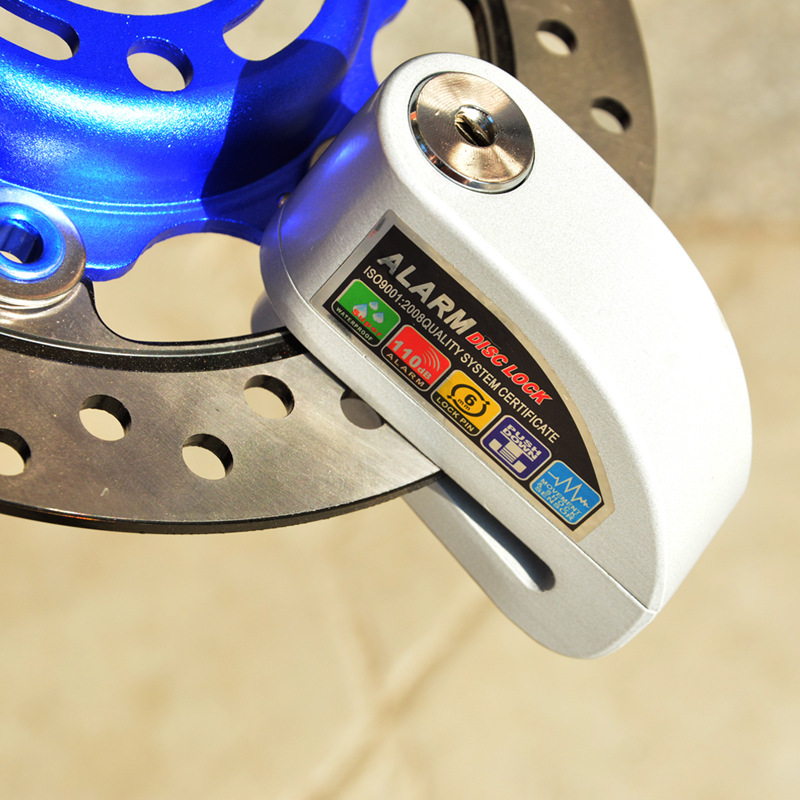 Verrou Disque avec Alarme de 110db, Antivol Bloque Disque 2Clés, pour Moto/Vélo/Scooter Verrou Disque avec Alarme de 110db, Antivol Bloque Disque 2Clés, pour Moto/Vélo/Scooter